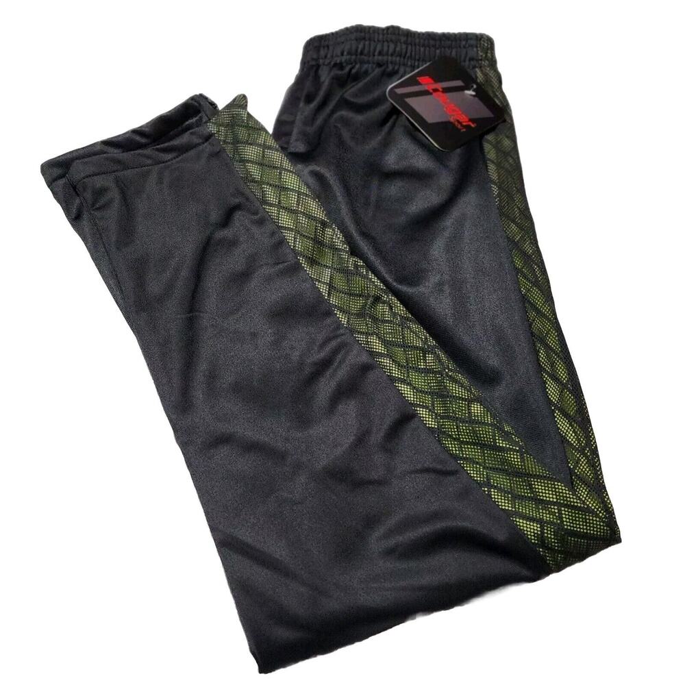 Cougar Sport Boys L(14/16) Athletic Pants Zipperd Lower Leg Black /Volt/ Black